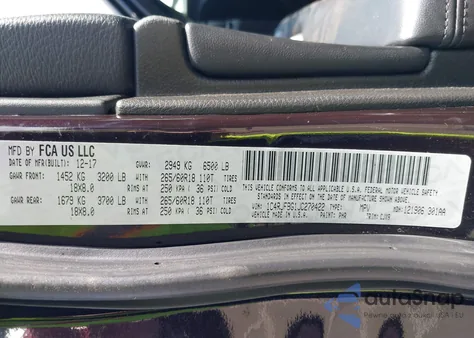 2018 Jeep Grand Cherokee Limited 4X4 из США, поврежденный, VIN 1C4RJFBG1JC270422